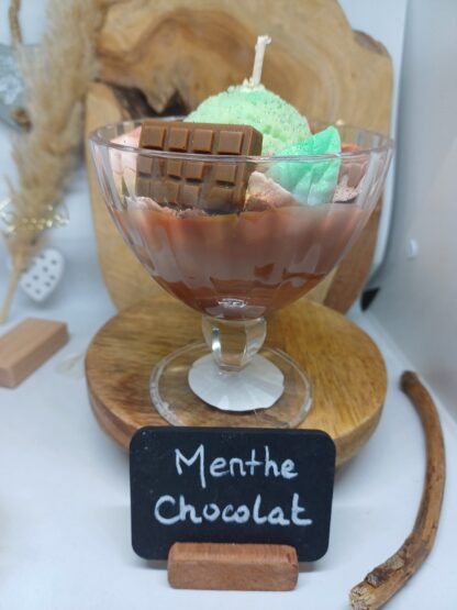 Bougie "menthe chocolat"
