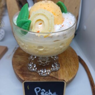 Bougie artisanale parfumée pêche