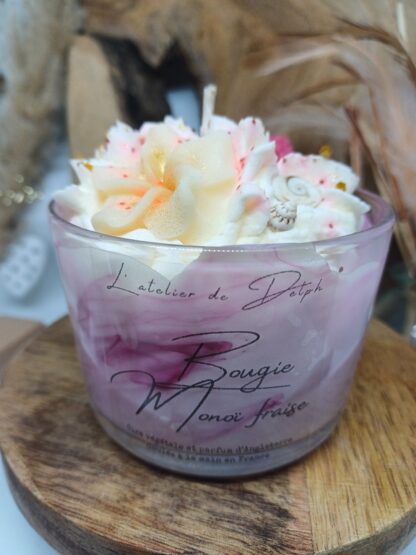 Bougie "Monoï fraise"