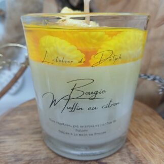 Bougie gel "Muffin citron"